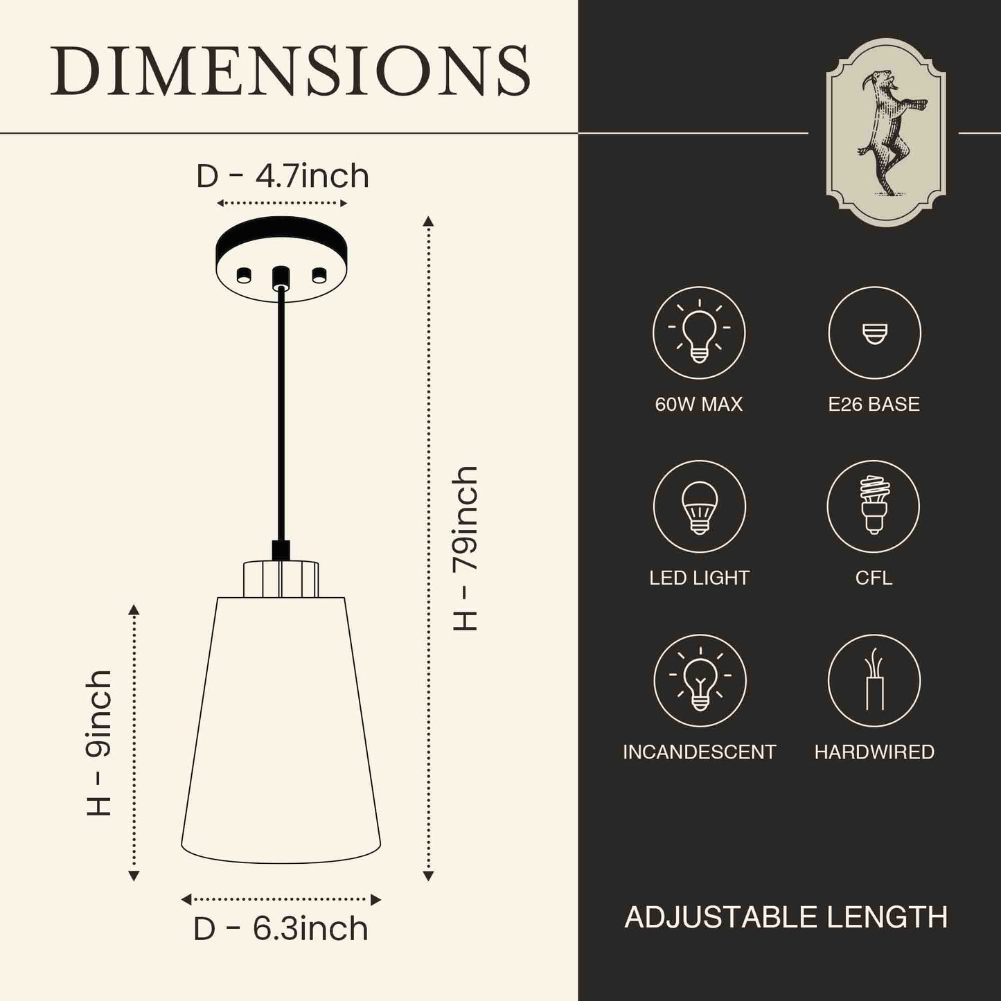 [Bulk Discounts] Elegant Glow: Industrial Pendant Light