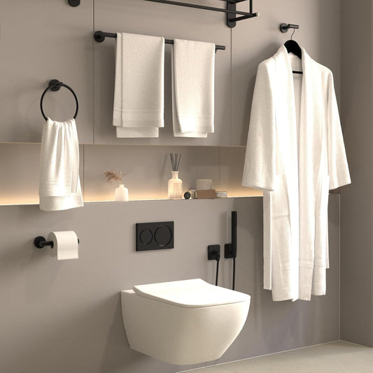 Sleek Essentials: 4-Piece Bathroom Accessory Set