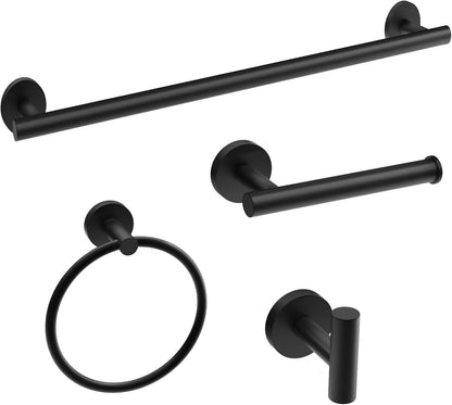 Sleek Essentials: 4-Piece Bathroom Accessory Set